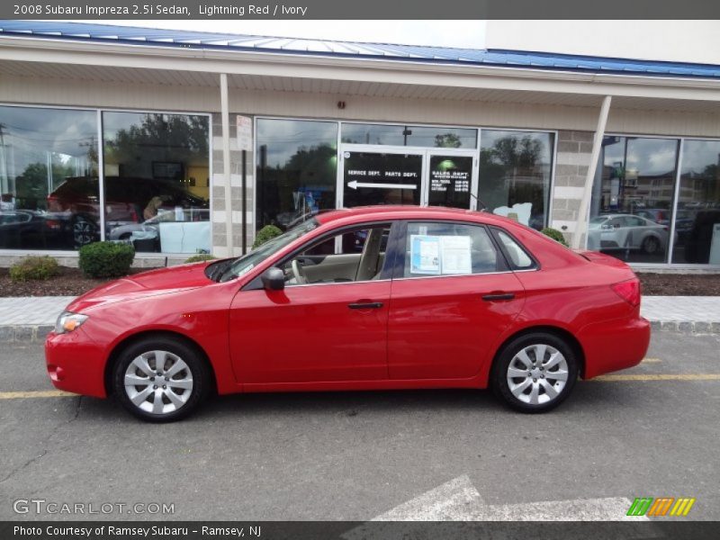 Lightning Red / Ivory 2008 Subaru Impreza 2.5i Sedan