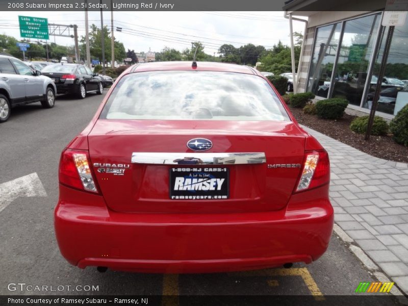 Lightning Red / Ivory 2008 Subaru Impreza 2.5i Sedan