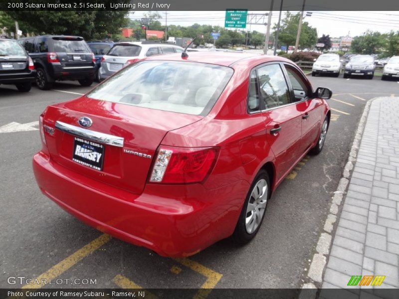 Lightning Red / Ivory 2008 Subaru Impreza 2.5i Sedan