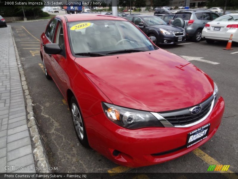 Lightning Red / Ivory 2008 Subaru Impreza 2.5i Sedan