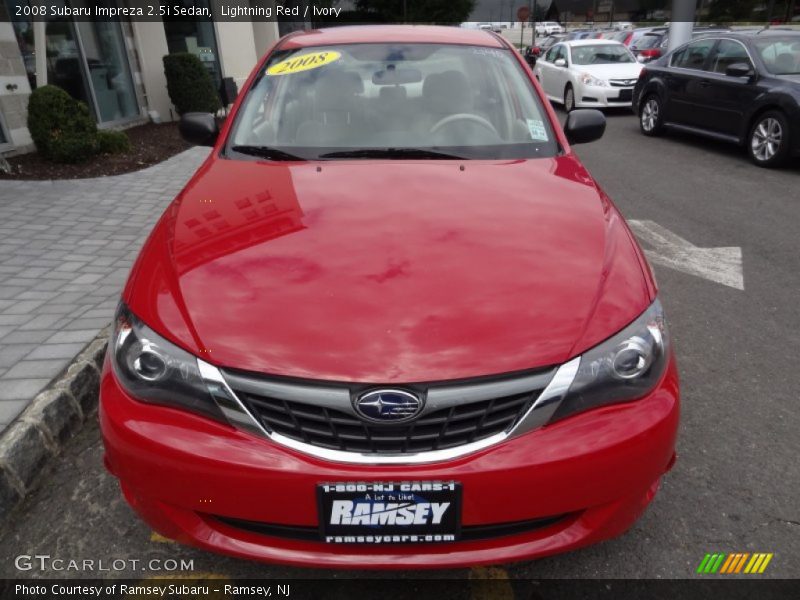 Lightning Red / Ivory 2008 Subaru Impreza 2.5i Sedan