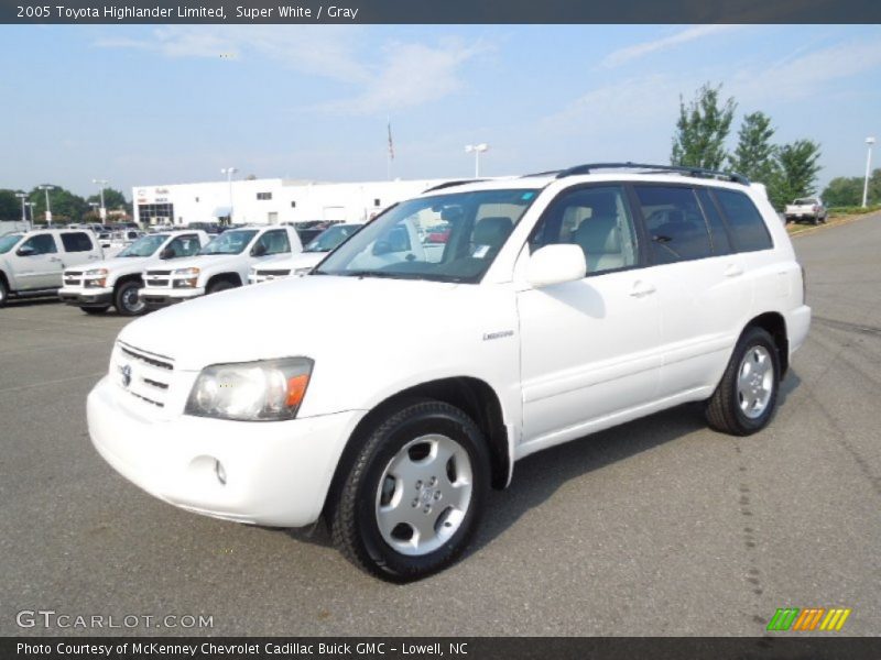 Super White / Gray 2005 Toyota Highlander Limited