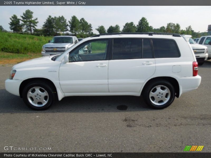 Super White / Gray 2005 Toyota Highlander Limited
