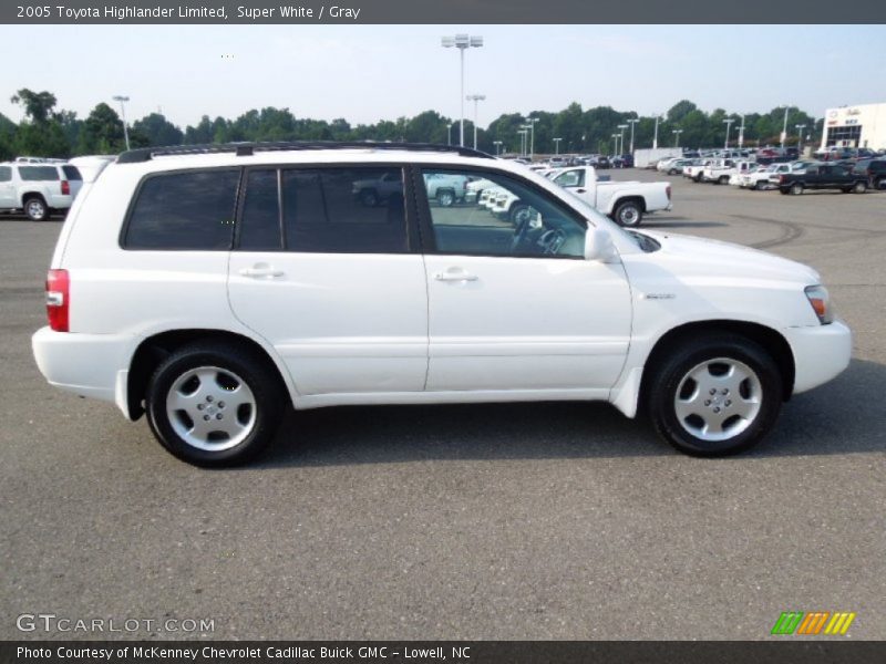 Super White / Gray 2005 Toyota Highlander Limited