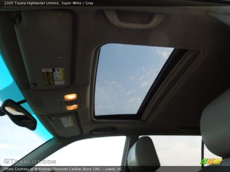 Super White / Gray 2005 Toyota Highlander Limited