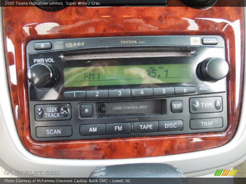Super White / Gray 2005 Toyota Highlander Limited