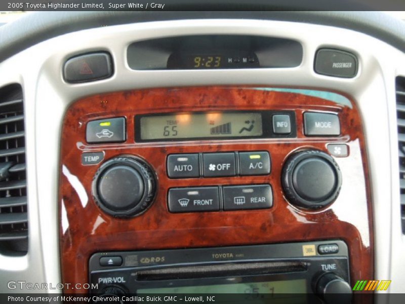 Super White / Gray 2005 Toyota Highlander Limited