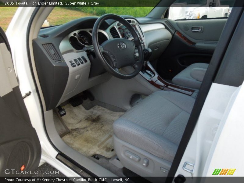 Super White / Gray 2005 Toyota Highlander Limited