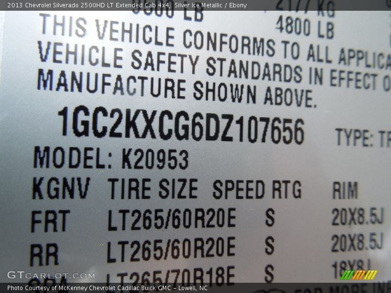 Silver Ice Metallic / Ebony 2013 Chevrolet Silverado 2500HD LT Extended Cab 4x4