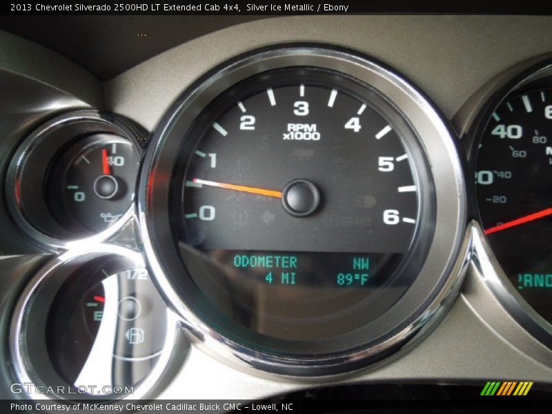 Silver Ice Metallic / Ebony 2013 Chevrolet Silverado 2500HD LT Extended Cab 4x4