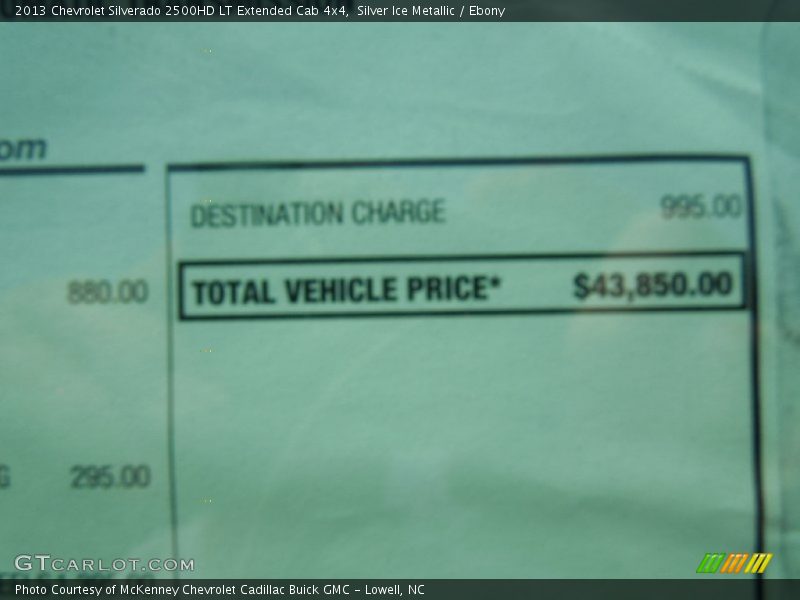 Silver Ice Metallic / Ebony 2013 Chevrolet Silverado 2500HD LT Extended Cab 4x4