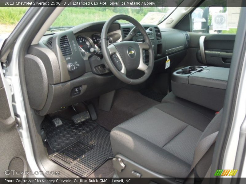 Ebony Interior - 2013 Silverado 2500HD LT Extended Cab 4x4 