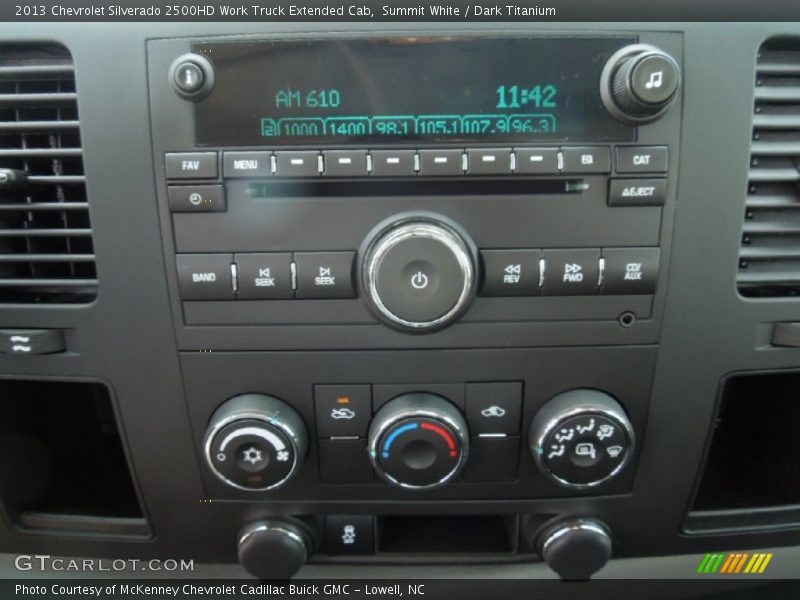 Controls of 2013 Silverado 2500HD Work Truck Extended Cab