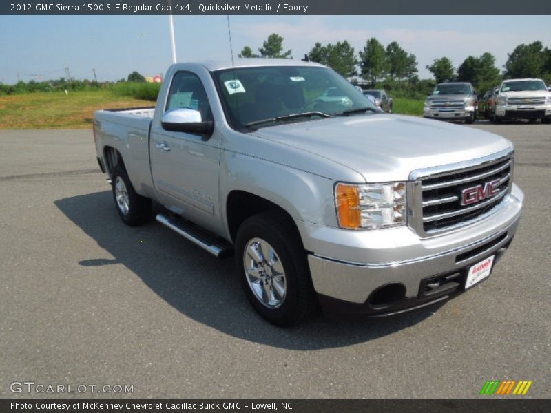 Quicksilver Metallic / Ebony 2012 GMC Sierra 1500 SLE Regular Cab 4x4