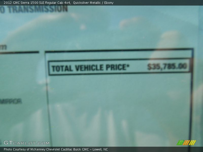 Quicksilver Metallic / Ebony 2012 GMC Sierra 1500 SLE Regular Cab 4x4