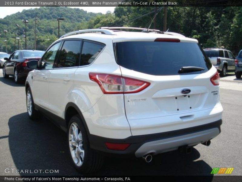 White Platinum Metallic Tri-Coat / Charcoal Black 2013 Ford Escape Titanium 2.0L EcoBoost 4WD