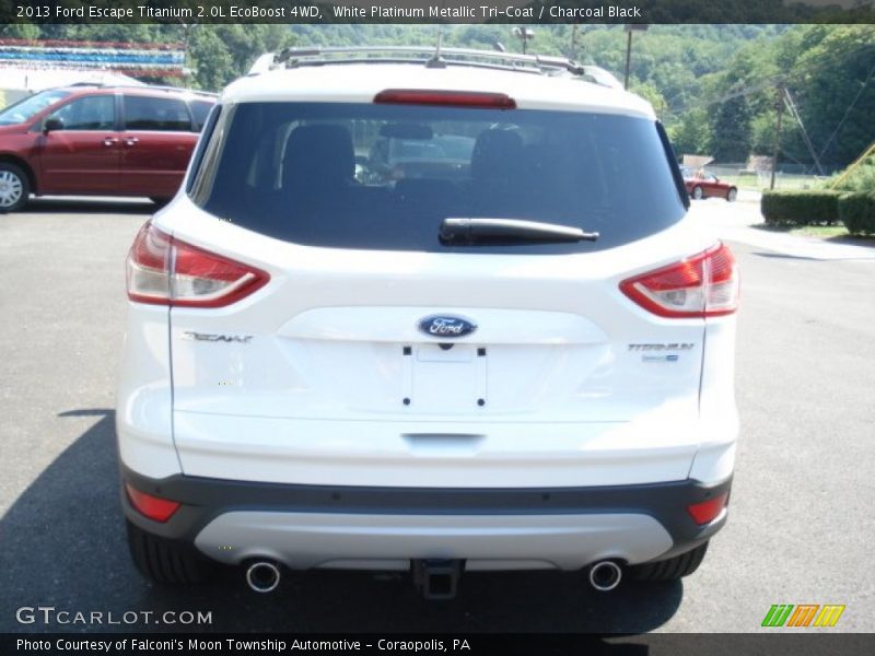 White Platinum Metallic Tri-Coat / Charcoal Black 2013 Ford Escape Titanium 2.0L EcoBoost 4WD