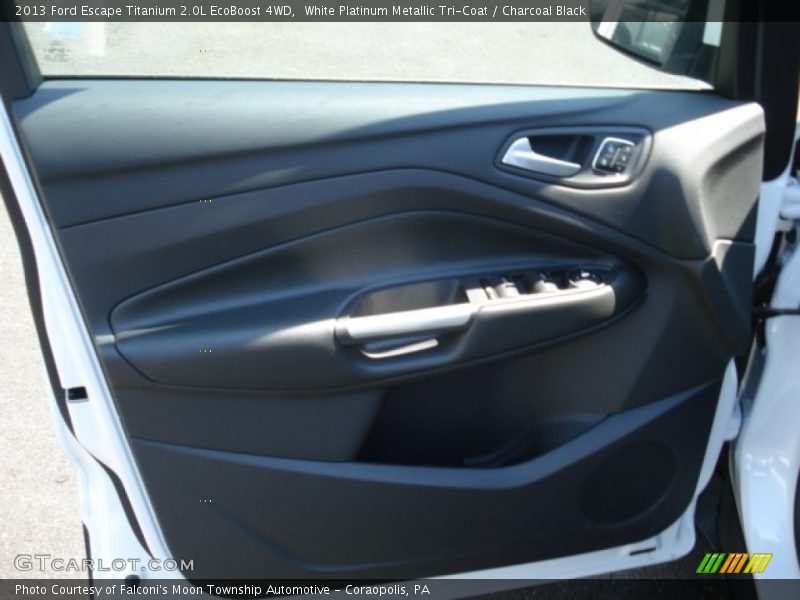 White Platinum Metallic Tri-Coat / Charcoal Black 2013 Ford Escape Titanium 2.0L EcoBoost 4WD
