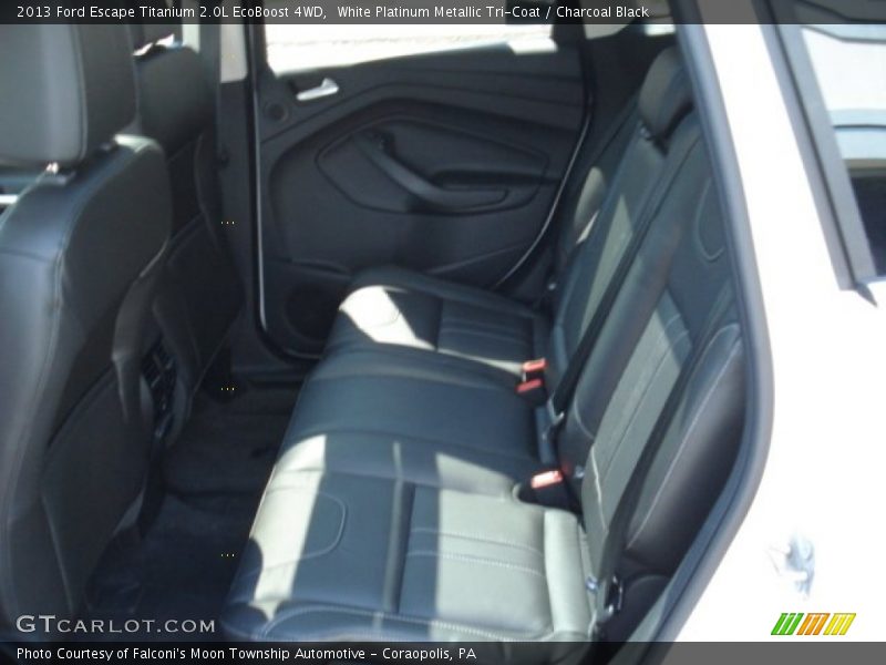 White Platinum Metallic Tri-Coat / Charcoal Black 2013 Ford Escape Titanium 2.0L EcoBoost 4WD