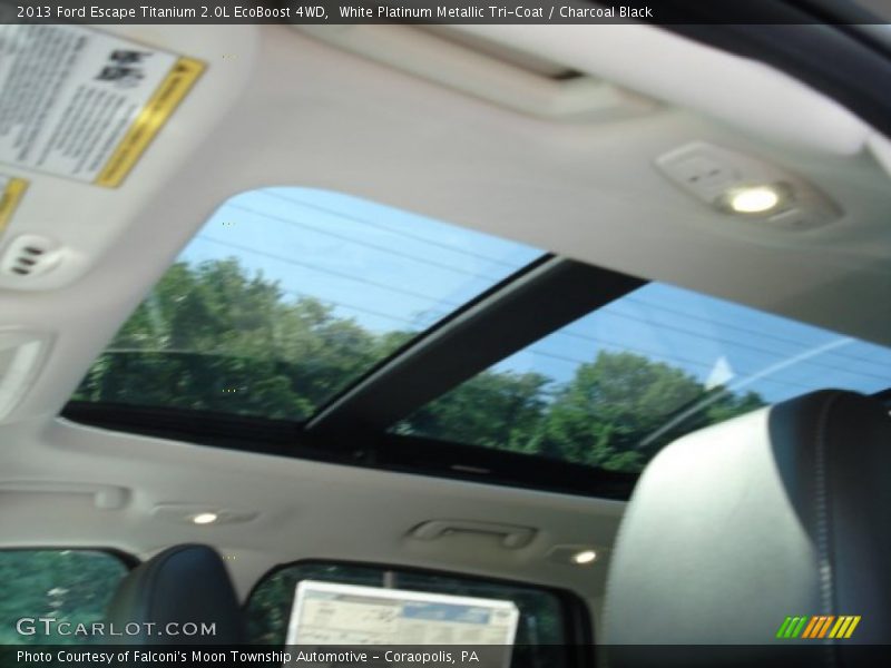 White Platinum Metallic Tri-Coat / Charcoal Black 2013 Ford Escape Titanium 2.0L EcoBoost 4WD