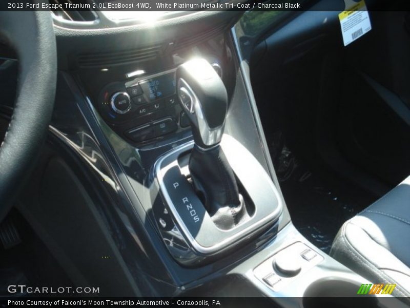 White Platinum Metallic Tri-Coat / Charcoal Black 2013 Ford Escape Titanium 2.0L EcoBoost 4WD