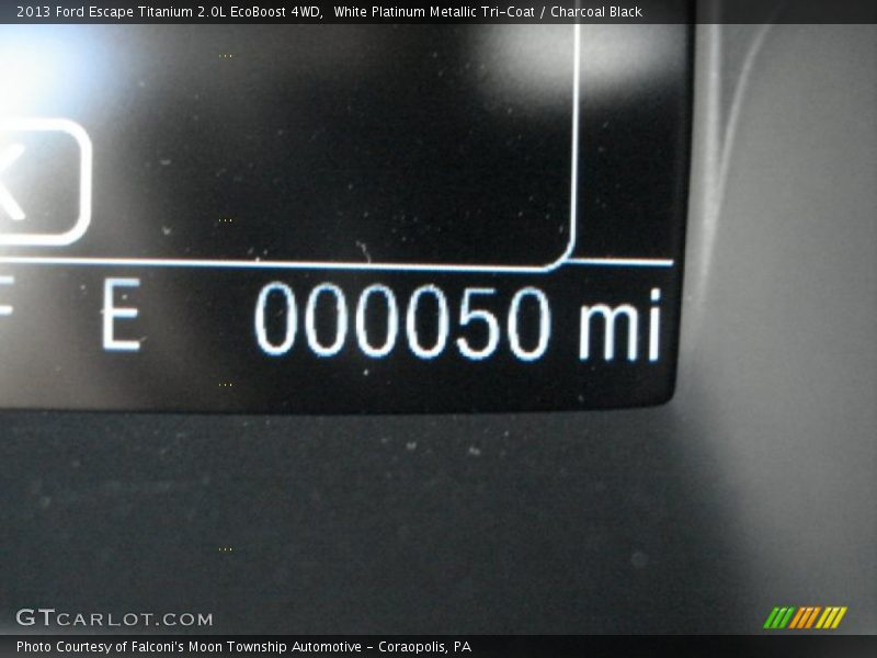White Platinum Metallic Tri-Coat / Charcoal Black 2013 Ford Escape Titanium 2.0L EcoBoost 4WD