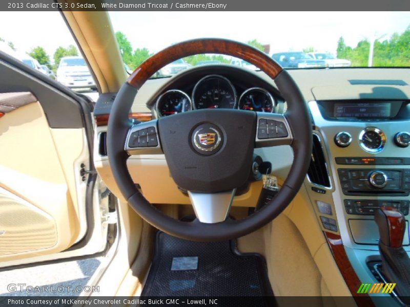 White Diamond Tricoat / Cashmere/Ebony 2013 Cadillac CTS 3.0 Sedan