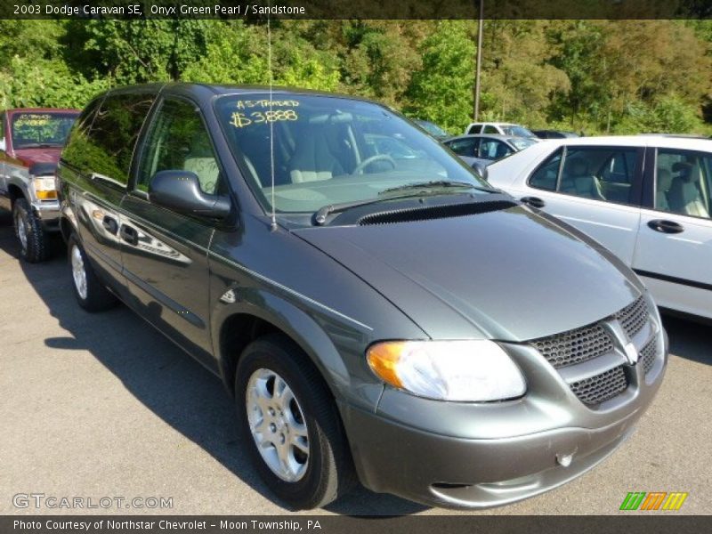 Onyx Green Pearl / Sandstone 2003 Dodge Caravan SE