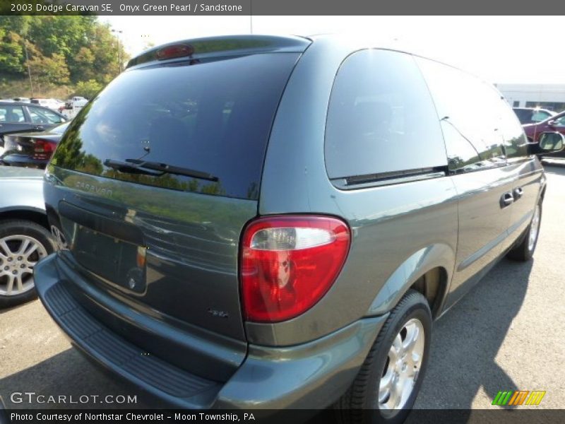 Onyx Green Pearl / Sandstone 2003 Dodge Caravan SE