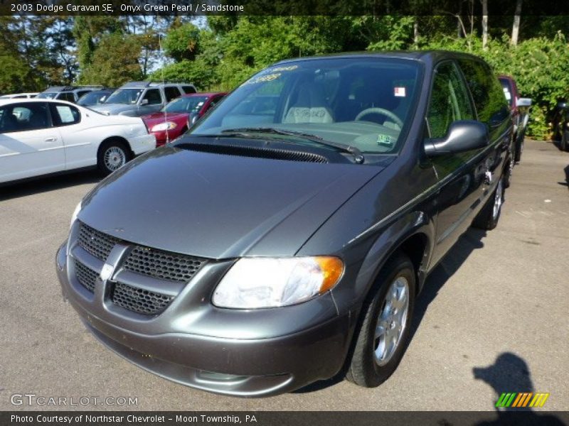 Onyx Green Pearl / Sandstone 2003 Dodge Caravan SE