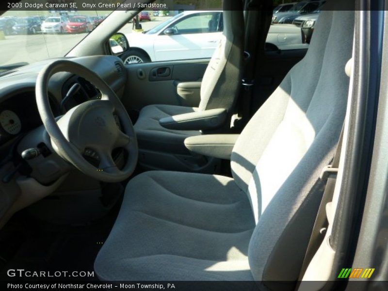 Onyx Green Pearl / Sandstone 2003 Dodge Caravan SE