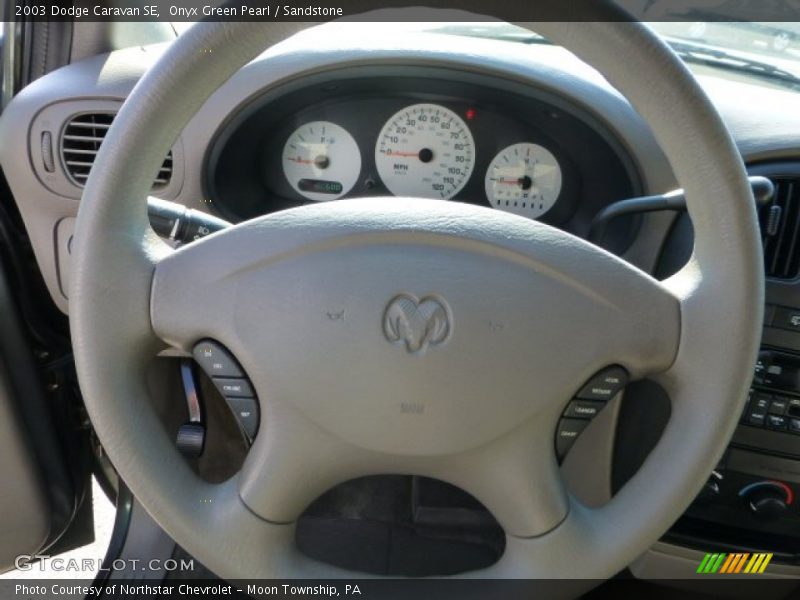 Onyx Green Pearl / Sandstone 2003 Dodge Caravan SE