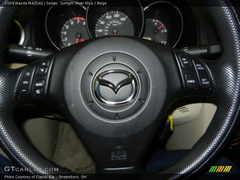 Sunlight Silver Mica / Beige 2004 Mazda MAZDA3 i Sedan