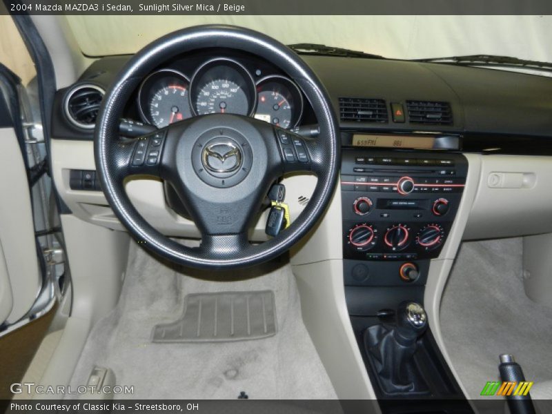 Sunlight Silver Mica / Beige 2004 Mazda MAZDA3 i Sedan