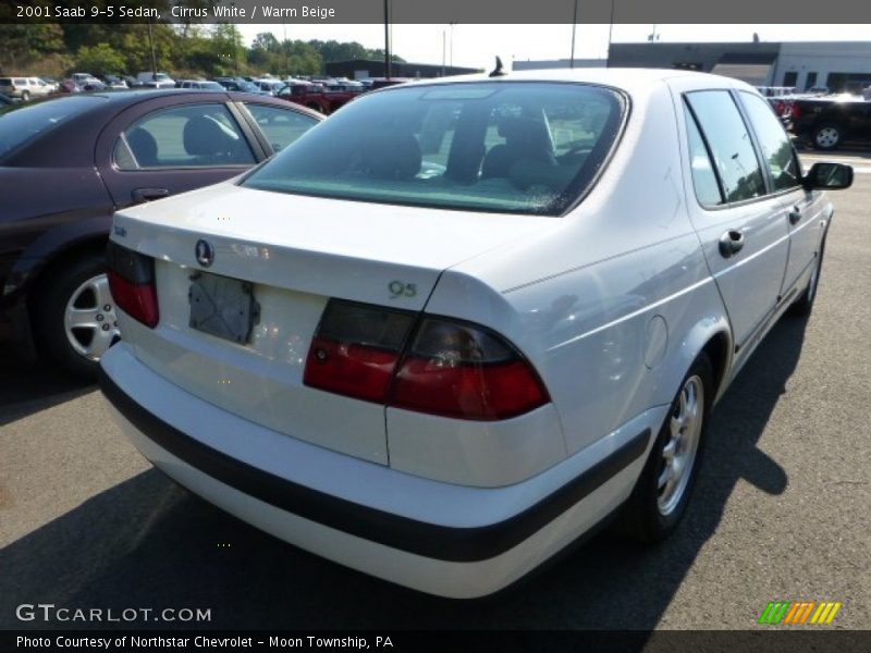 Cirrus White / Warm Beige 2001 Saab 9-5 Sedan