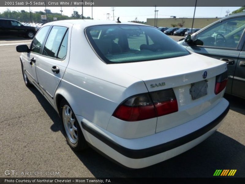 Cirrus White / Warm Beige 2001 Saab 9-5 Sedan