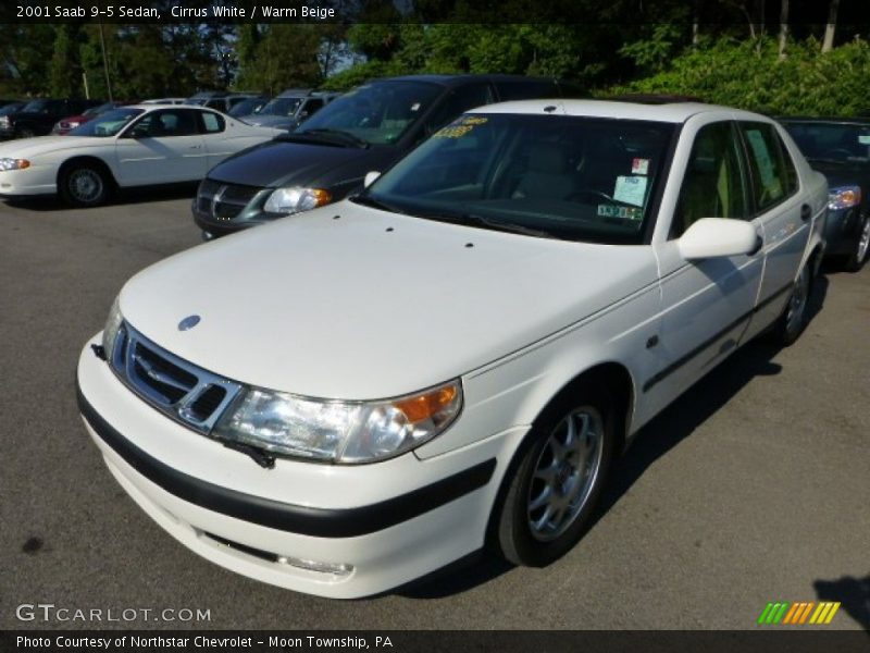 Cirrus White / Warm Beige 2001 Saab 9-5 Sedan