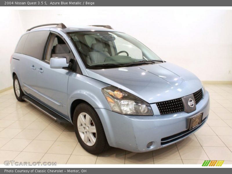 Azure Blue Metallic / Beige 2004 Nissan Quest 3.5 S