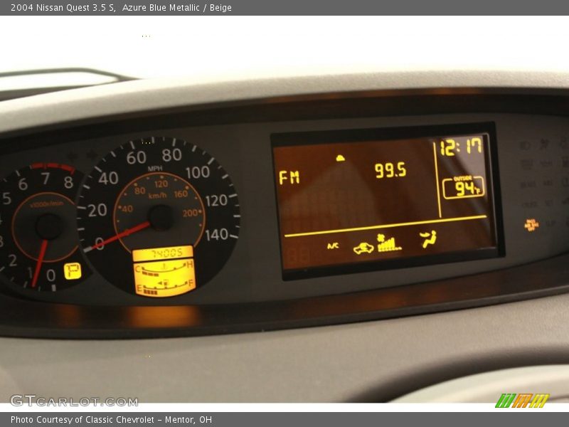 Azure Blue Metallic / Beige 2004 Nissan Quest 3.5 S