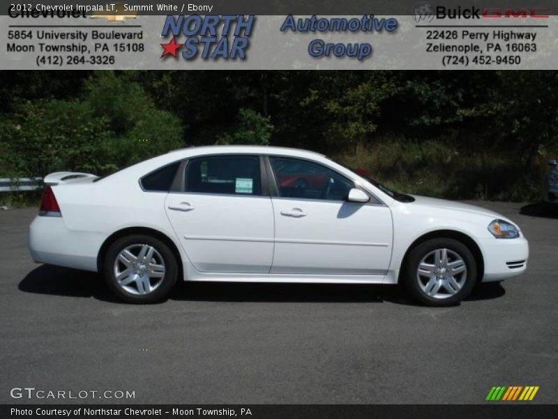 Summit White / Ebony 2012 Chevrolet Impala LT