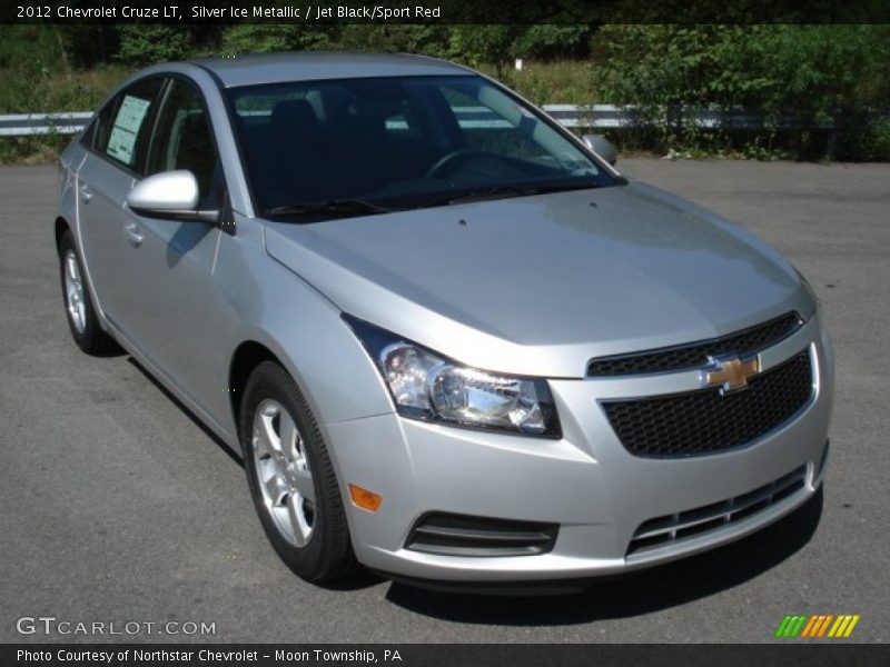 Silver Ice Metallic / Jet Black/Sport Red 2012 Chevrolet Cruze LT