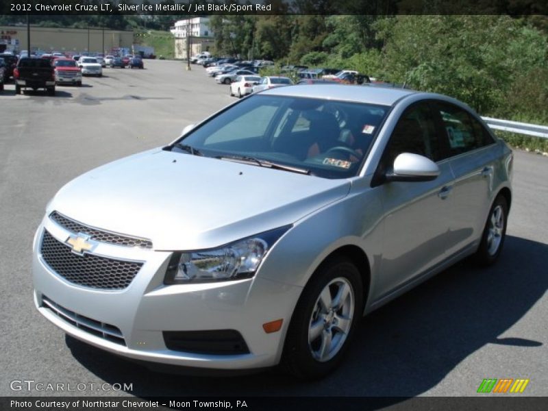 Silver Ice Metallic / Jet Black/Sport Red 2012 Chevrolet Cruze LT