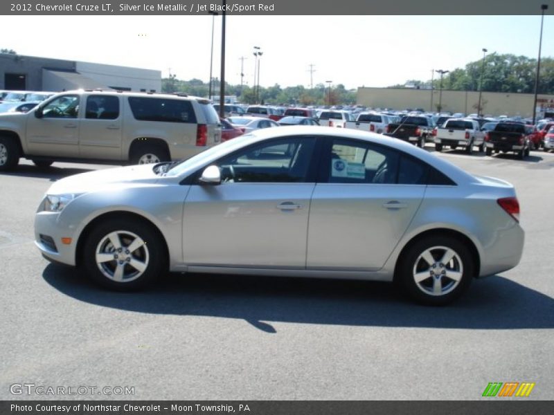 Silver Ice Metallic / Jet Black/Sport Red 2012 Chevrolet Cruze LT