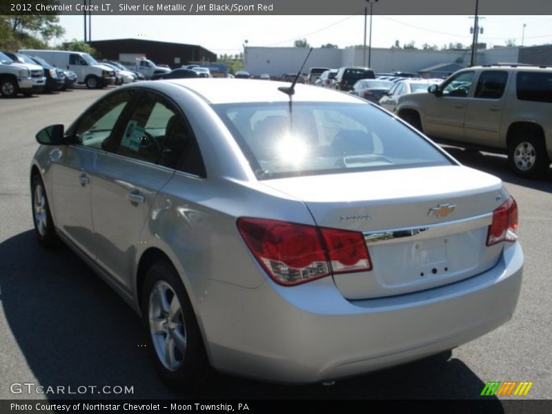 Silver Ice Metallic / Jet Black/Sport Red 2012 Chevrolet Cruze LT