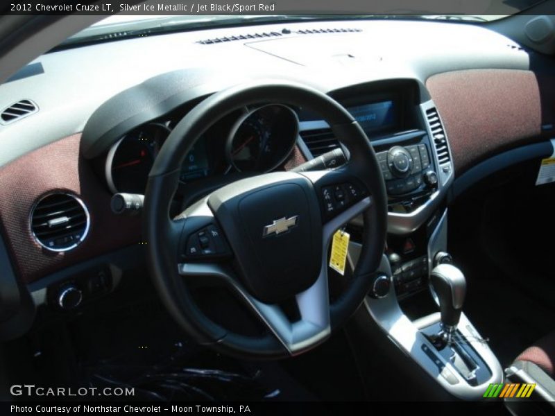 Silver Ice Metallic / Jet Black/Sport Red 2012 Chevrolet Cruze LT