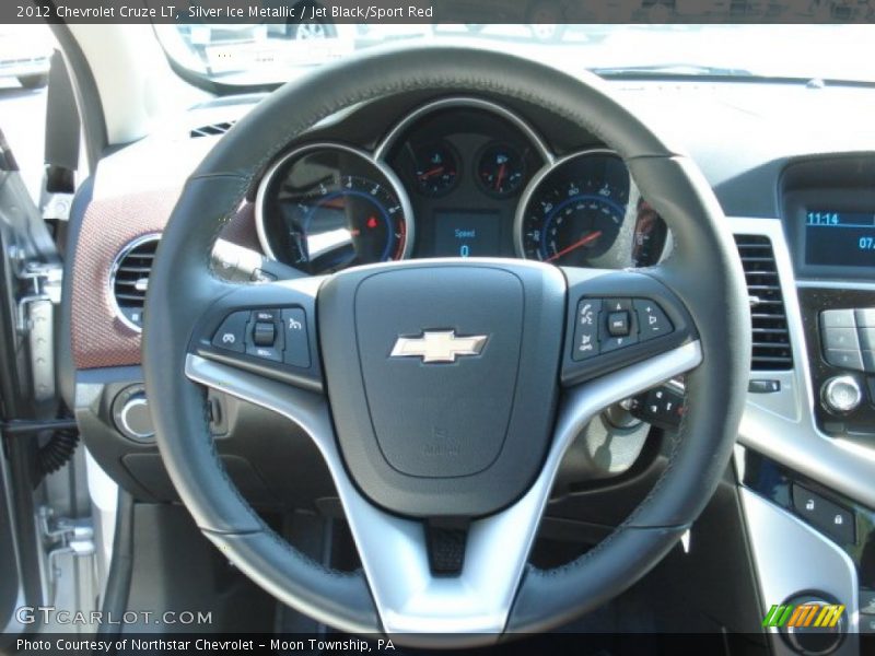 Silver Ice Metallic / Jet Black/Sport Red 2012 Chevrolet Cruze LT