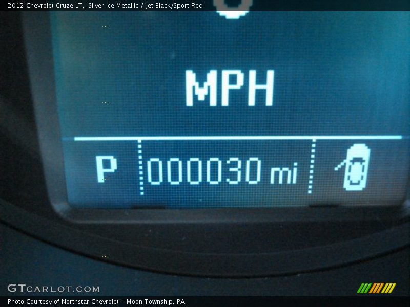 Silver Ice Metallic / Jet Black/Sport Red 2012 Chevrolet Cruze LT