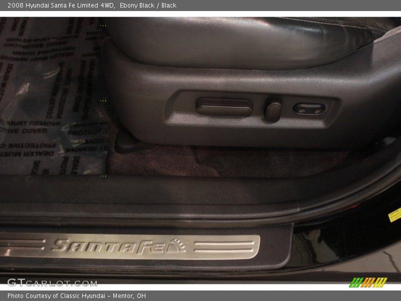Ebony Black / Black 2008 Hyundai Santa Fe Limited 4WD