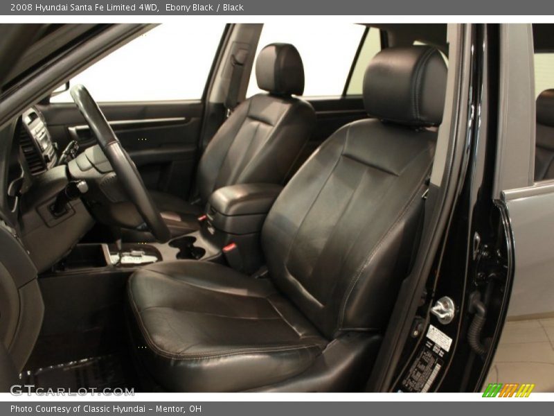Front Seat of 2008 Santa Fe Limited 4WD
