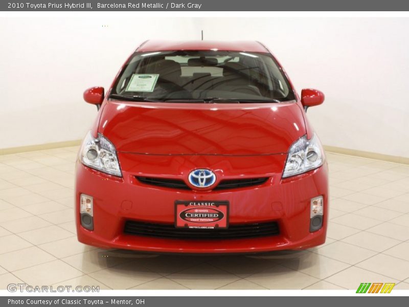 Barcelona Red Metallic / Dark Gray 2010 Toyota Prius Hybrid III